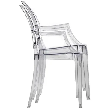 Elegant 2xhome Clear Ghost Armchairs for Any Occasion