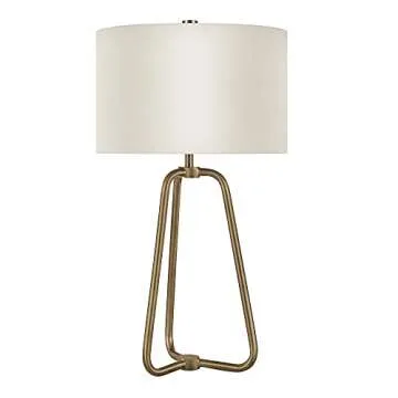 Marduk 25.5" Table Lamp in Brass Finish with Fabric Shade