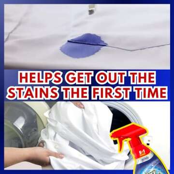 OxiClean Stain Remover Max Force - 12 FL OZ (Pack of 2) - laundry stain remover spray, spray and wash stain remover laundry + 1 Gaudum Laundry Stain Brush