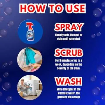 OxiClean Stain Remover Max Force - 12 FL OZ (Pack of 2) - laundry stain remover spray, spray and wash stain remover laundry + 1 Gaudum Laundry Stain Brush