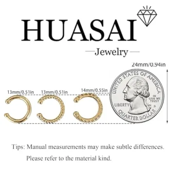 Trendy Gold Ear Cuffs | Non-Piercing, Adjustable Design for Women