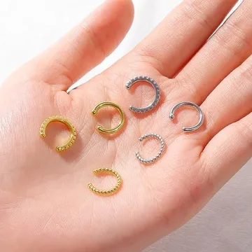 Trendy Gold Ear Cuffs | Non-Piercing, Adjustable Design for Women