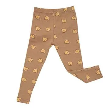 AVAUMA Baby Boys Girls Pajama Set 6M-8T Kids Cute Toddler Snug fit Pjs Cotton Sleepwear (GomGom_Brown XS)