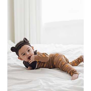 AVAUMA Baby Boys Girls Pajama Set 6M-8T Kids Cute Toddler Snug fit Pjs Cotton Sleepwear (GomGom_Brown XS)