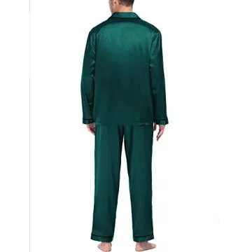 Luxurious SWOMOG Men's Satin Pajama Set for Comfort and Style