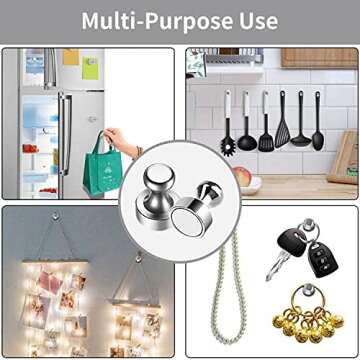 Poffattr Fridge Magnet, Refrigerator Magnets, Strong Magnets for Whiteboard, Neodymium Magnet Perfect Whiteboard Pack of 20PCS in a Box