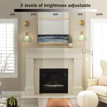 Stylish Battery Operated Wall Sconces Set Of Two