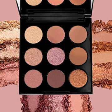 Palladio Ultimate 9-Count Eyeshadow Palette, Talc-Free Formula, High Pigmented Shades in A Mix of Ma...