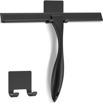 10" Stainless Steel Shower Squeegee with Hook