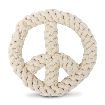 Eco-Friendly Harry Barker Rope Peace Dog Toy for Fun and Dental Health