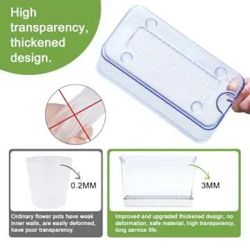 Self Watering Planter 2 Pack for Easy Indoor Gardening