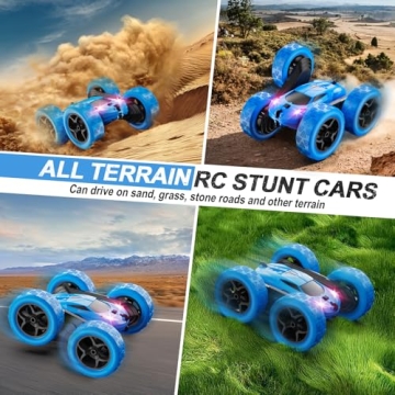 QUNREDA 4WD Stunt RC Car for Kids Ages 6-12