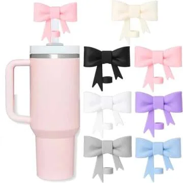 Trendy Bow Straw Caps for Stanley 30 & 40 Oz Tumblers