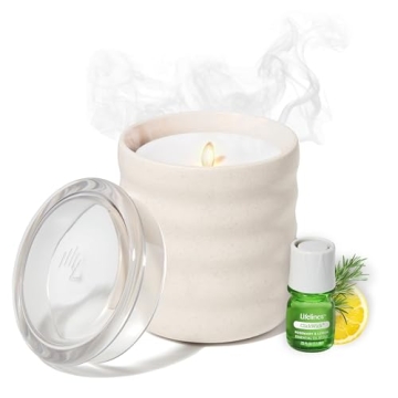 Lifelines Flameless Candle Aromatherapy Essential Oil Diffuser with ClickWick Essential Oil Blend - ...