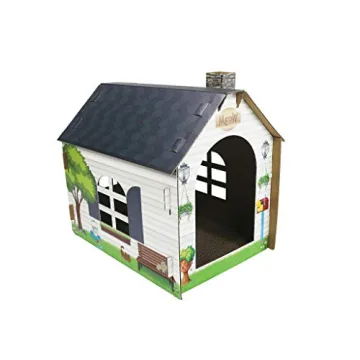 ASPCA Cat House with Scratching Pad - Cozy Retreat for Cats