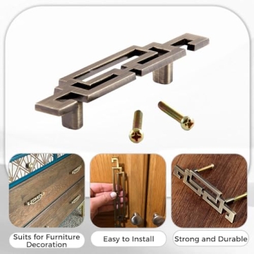 Elegant Vintage Drawer Handles by Mgoodoo - 5Pcs Retro Style