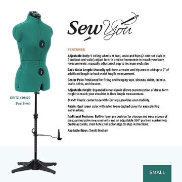 Dritz Sew You Adjustable Dress Form - Customize Your Fit Easily