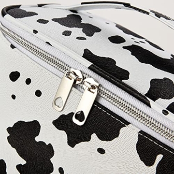 Travel Cosmetic Organizer - Cow Print Makeup Bag