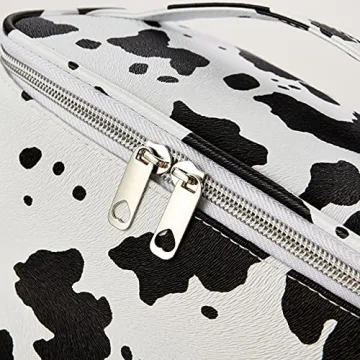 Travel Cosmetic Organizer - Cow Print Makeup Bag