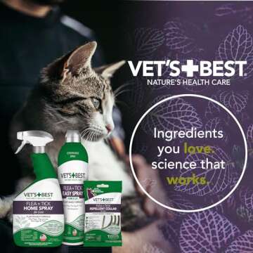 Vet's Best Flea and Tick Spray for Cats - Natural Formula