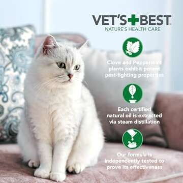 Vet's Best Flea and Tick Spray for Cats - Natural Formula