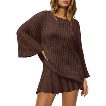 Buy Yanekop Women's Sweater Skirt Set for Cozy Style