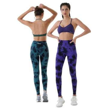 AUROLA Dream Tie Dye Workout Leggings - High Waist Scrunch Athletic Pants