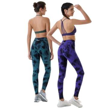 AUROLA Dream Tie Dye Leggings for Women - High Waist Scrunch Fit
