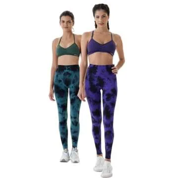 AUROLA Dream Tie Dye Leggings for Women - High Waist Scrunch Fit