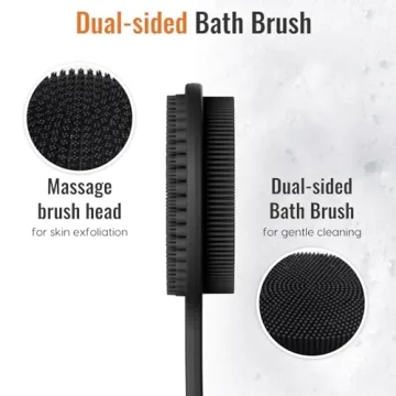 VWMYQ Silicone Back Scrubber with Long Handle for Shower