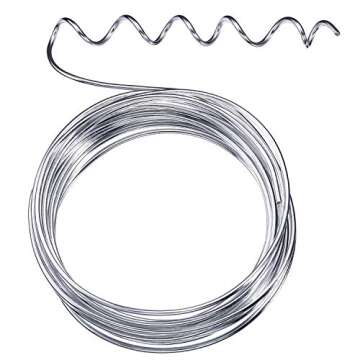 Tatuo 9 Gauge/3 mm Armature Wire Aluminum Craft Wire for Sculpting Silver DIY Bendable Craft 32.8ft/...