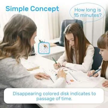 Ainowes 60 Minute Visual Timer with Protective Case, Rainbow Disk Timer for Kids and Adults, Silent ...