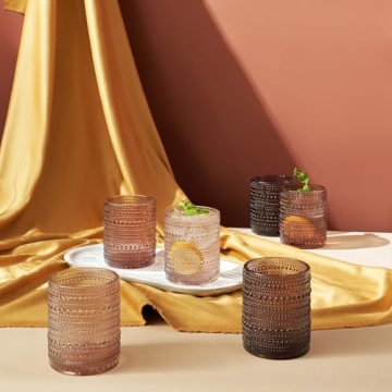 Khen Hobnail Highball Tumblers Set of 6 - Vintage Elegance