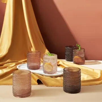 Khen Hobnail Highball Tumblers Set of 6 - Vintage Elegance