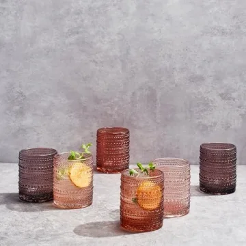 Khen Hobnail Highball Tumblers Set of 6 - Vintage Elegance