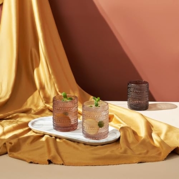 Khen Hobnail Highball Tumblers Set of 6 - Vintage Elegance