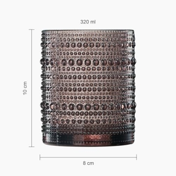 Khen Hobnail Highball Tumblers Set of 6 - Vintage Elegance