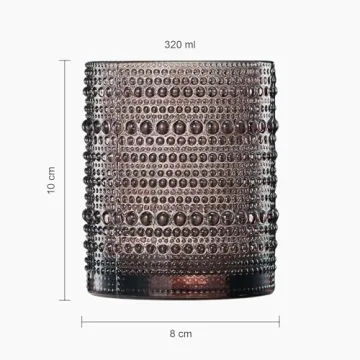 Khen Hobnail Highball Tumblers Set of 6 - Vintage Elegance