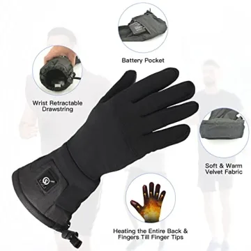 Heated Glove Liners for Winter Activities, Rechargeable Warmth