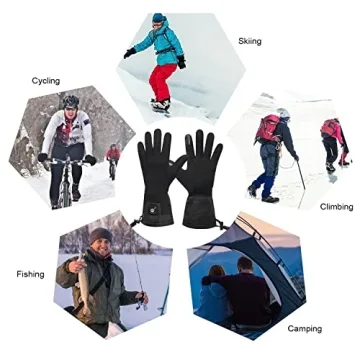 Heated Glove Liners for Winter Activities, Rechargeable Warmth