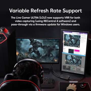 AVerMedia Live Gamer Ultra GC553 – 4K60 HDR Pass-Through, 4K30 Capture, Low Latency for Xbox Series X/S, PS5, Switch, Windows 11/macOS 10.13