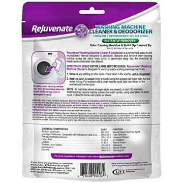 Rejuvenate Washing Machine Cleaner & Deodorizer Tablets - 6 Pack