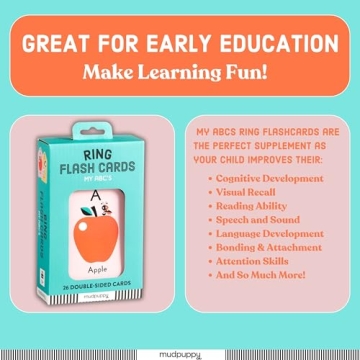 Mudpuppy My ABC's Ring Flashcards for Kids' Learning
