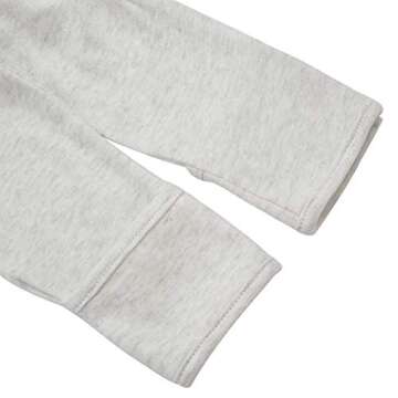 Aablexema Baby Footie Pajama with Mitten Cuffs, Double Zipper Infant Cotton clothes Sleeper Pjs, Footed Sleep Play(Ivory & Grey & Pink,0-3 Months)