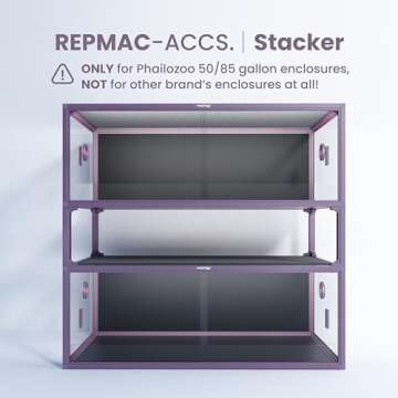 Phailozoo 50 Gallon Reptile Tank with Easy Maintenance