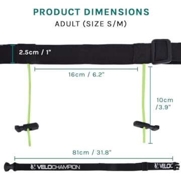 Velochampion Adjustable Running Belt for Races