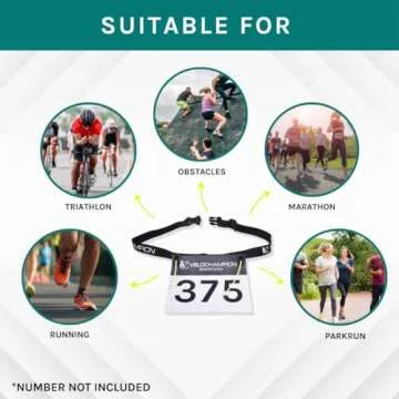 Velochampion Adjustable Running Belt for Races