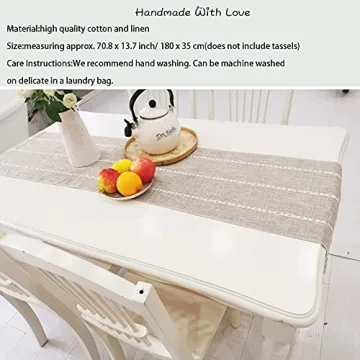 FLPYARD Vintage Woven Table Runner for Bohemian Dining Decor