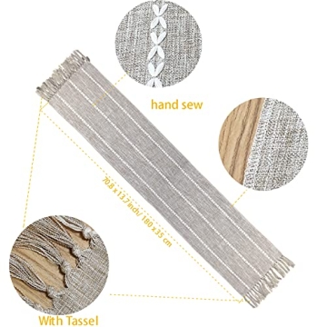 FLPYARD Vintage Woven Table Runner for Bohemian Dining Decor