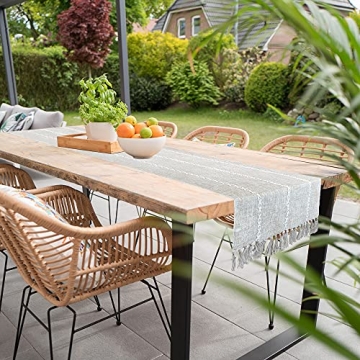 FLPYARD Vintage Woven Table Runner for Bohemian Dining Decor